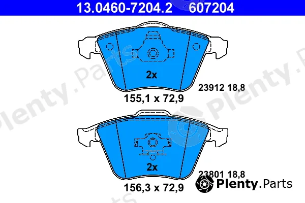 ATE 13.0460-7204.2 — Brake Pad Set, disc brake