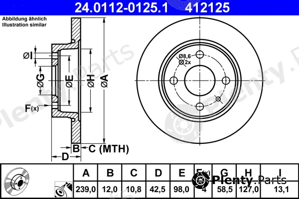 ATE 24.0112-0125.1 — Brake Disc