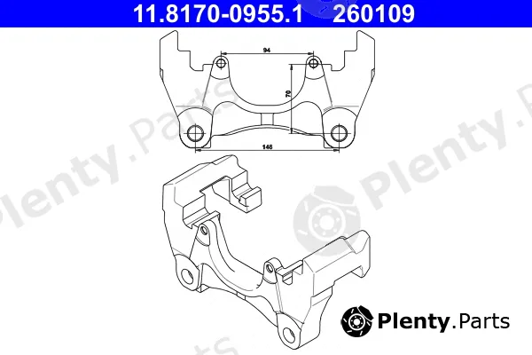 ATE 11.8170-0955.1 — Bracket, brake caliper