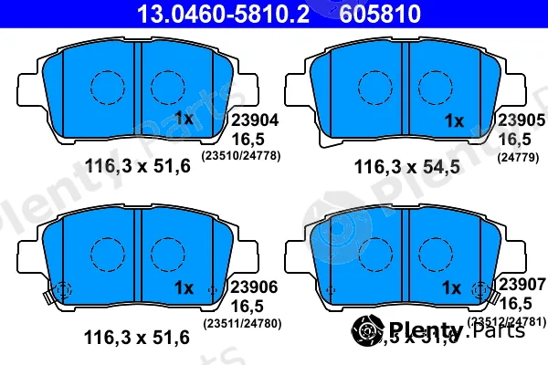 ATE 13.0460-5810.2 — Brake Pad Set, disc brake