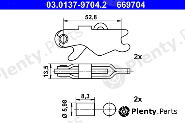 ATE 03.0137-9704.2 — Accessory Kit, parking brake shoes expanding lock