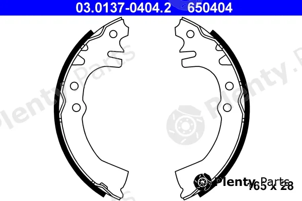 ATE 03.0137-0404.2 — Brake Shoe Set