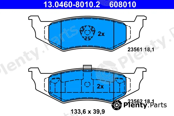ATE 13.0460-8010.2 — Brake Pad Set, disc brake