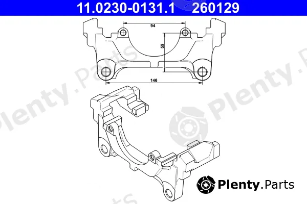 ATE 11.0230-0131.1 — Bracket, brake caliper