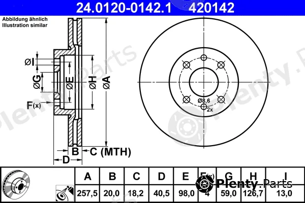 ATE 24.0120-0142.1 — Brake Disc