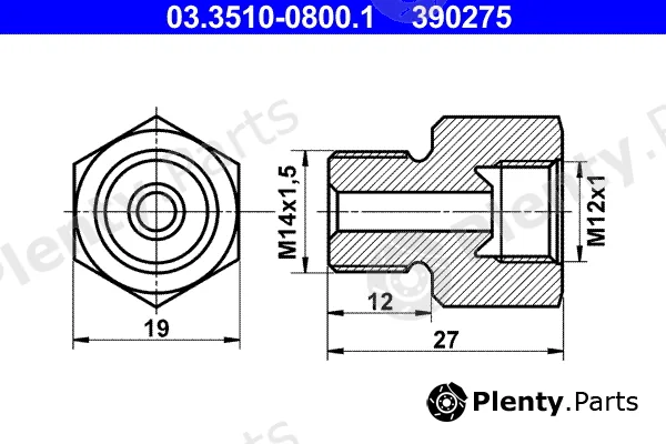 ATE 03.3510-0800.1 — Adapter, brake line