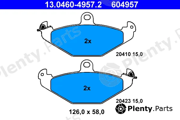 ATE 13.0460-4957.2 — Brake Pad Set, disc brake
