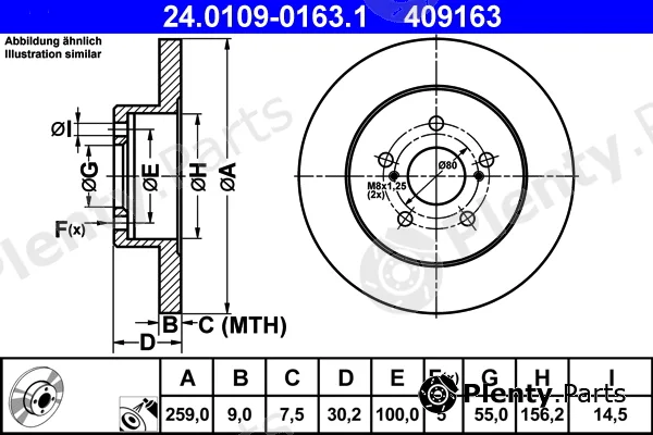 ATE 24.0109-0163.1 — Brake Disc