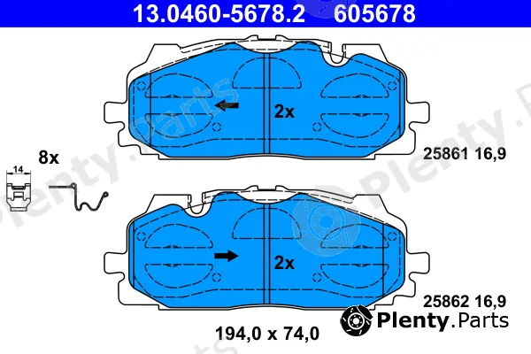 ATE 13.0460-5678.2 — Brake Pad Set, disc brake