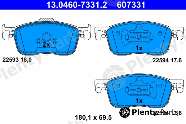 ATE 13.0460-7331.2 — Brake Pad Set, disc brake