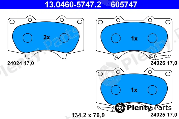 ATE 13.0460-5747.2 — Brake Pad Set, disc brake