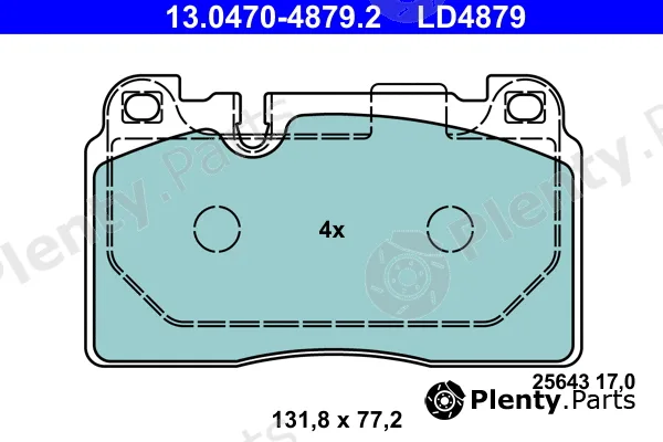 ATE 13.0470-4879.2 — Brake Pad Set, disc brake ATE Ceramic