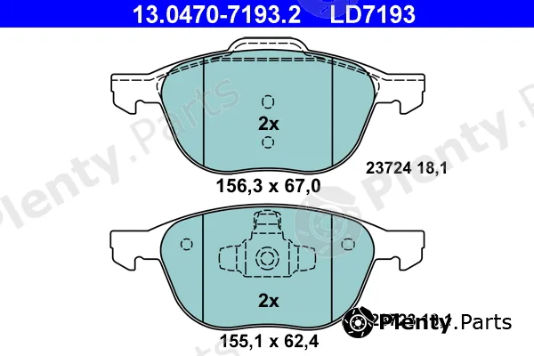 ATE 13.0470-7193.2 — Brake Pad Set, disc brake ATE Ceramic