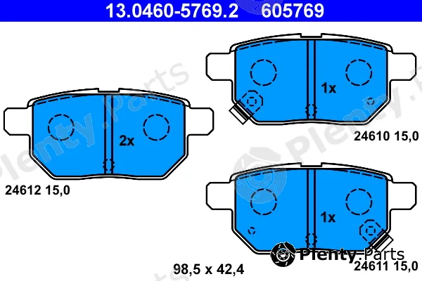 ATE 13.0460-5769.2 — Brake Pad Set, disc brake