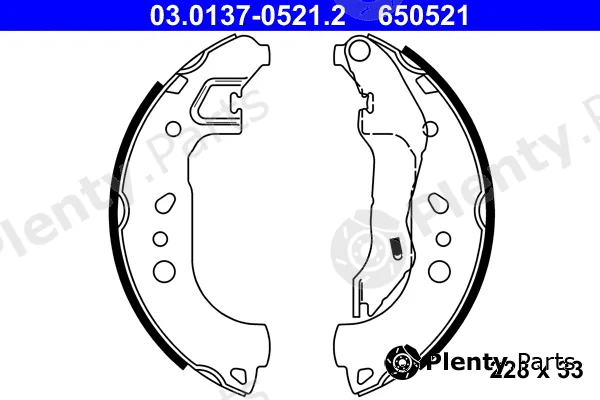 ATE 03.0137-0521.2 — Brake Shoe Set