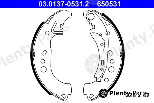 ATE 03.0137-0531.2 — Brake Shoe Set