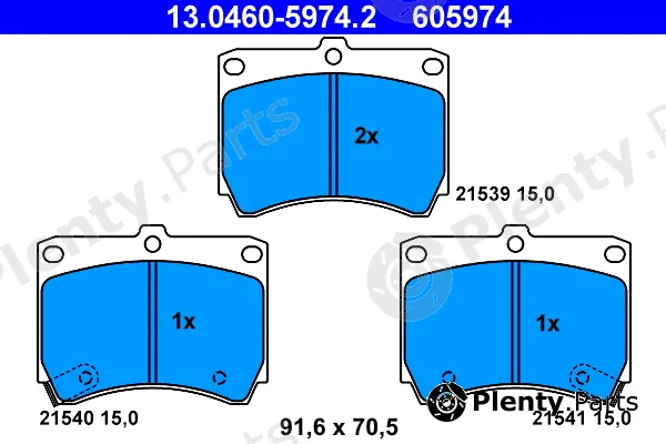 ATE 13.0460-5974.2 — Brake Pad Set, disc brake