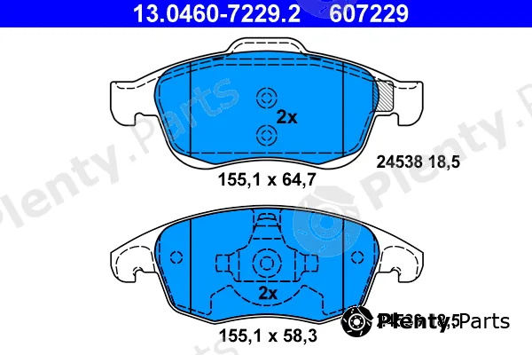 ATE 13.0460-7229.2 — Brake Pad Set, disc brake