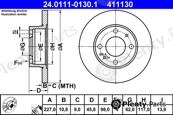 ATE 24.0111-0130.1 — Brake Disc