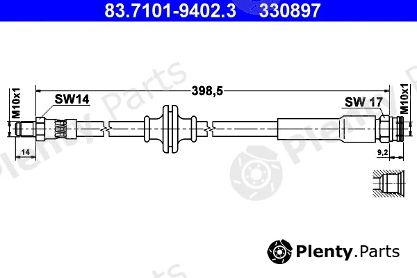 ATE 83.7101-9402.3 — Brake Hose