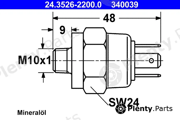 ATE 24.3526-2200.0 — Switch, stop light