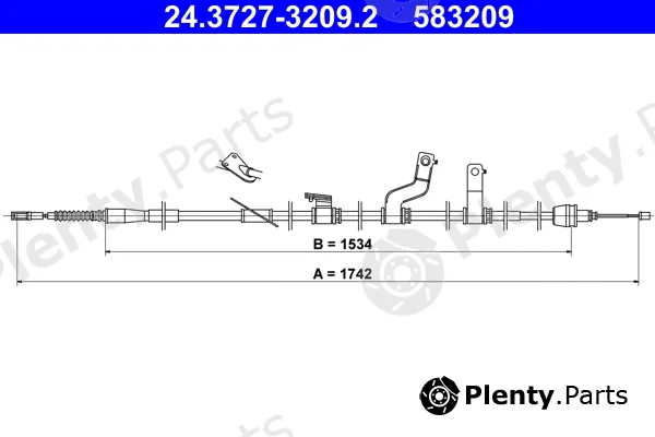 ATE 24.3727-3209.2 — Cable Pull, parking brake