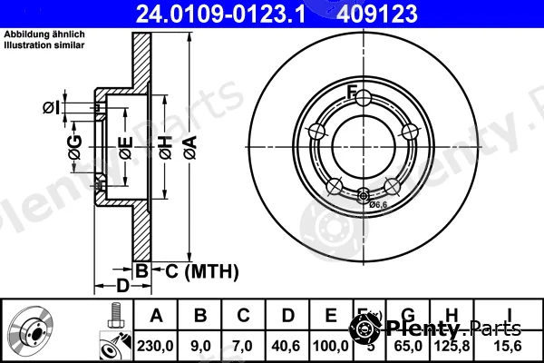 ATE 24.0109-0123.1 — Brake Disc