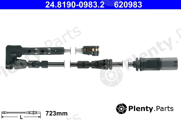 ATE 24.8190-0983.2 — Warning Contact, brake pad wear