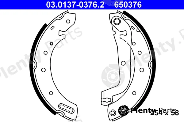 ATE 03.0137-0376.2 — Brake Shoe Set