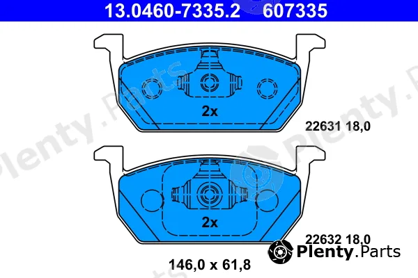 ATE 13.0460-7335.2 — Brake Pad Set, disc brake