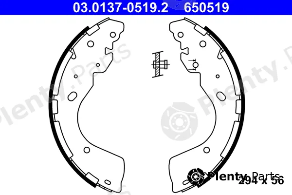 ATE 03.0137-0519.2 — Brake Shoe Set