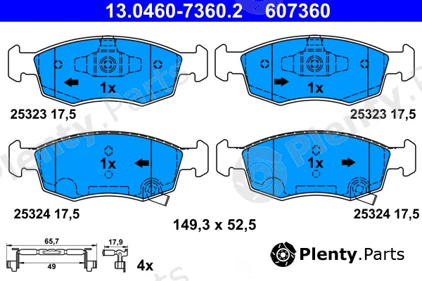 ATE 13.0460-7360.2 — Brake Pad Set, disc brake