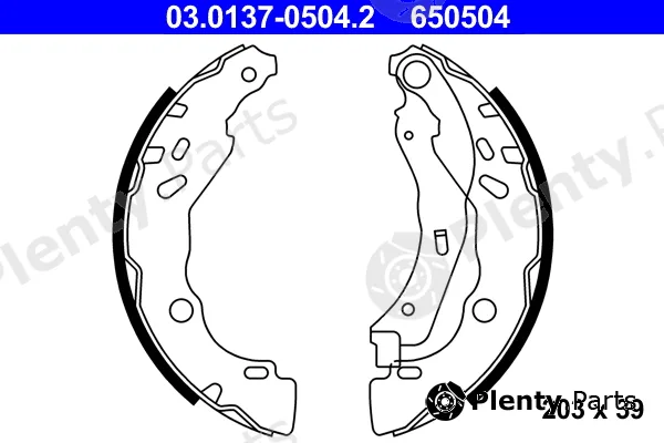 ATE 03.0137-0504.2 — Brake Shoe Set