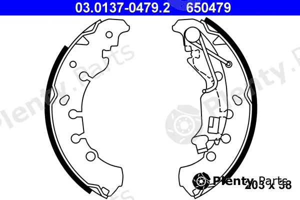 ATE 03.0137-0479.2 — Brake Shoe Set