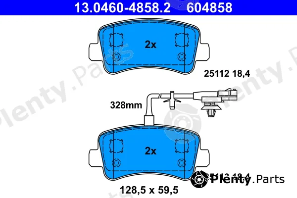 ATE 13.0460-4858.2 — Brake Pad Set, disc brake