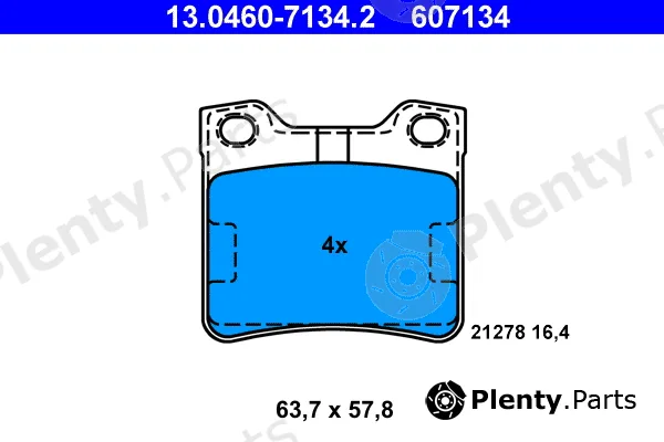 ATE 13.0460-7134.2 — Brake Pad Set, disc brake