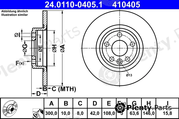 ATE 24.0110-0405.1 — Brake Disc
