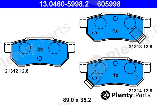 ATE 13.0460-5998.2 — Brake Pad Set, disc brake