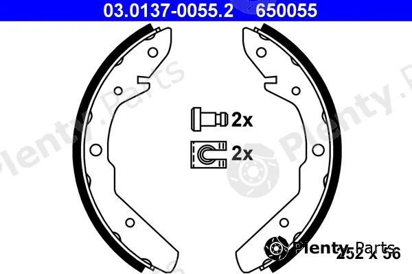 ATE 03.0137-0055.2 — Brake Shoe Set