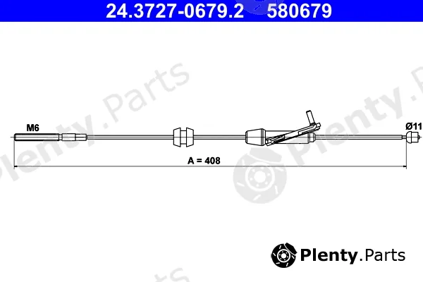 ATE 24.3727-0679.2 — Cable Pull, parking brake