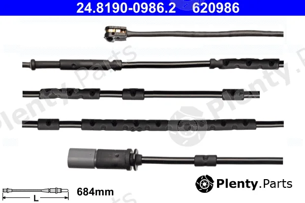 ATE 24.8190-0986.2 — Warning Contact, brake pad wear