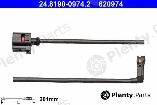 ATE 24.8190-0974.2 — Warning Contact, brake pad wear