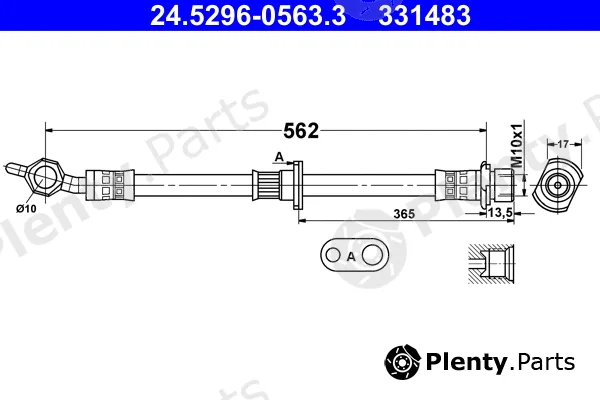 ATE 24.5296-0563.3 — Brake Hose