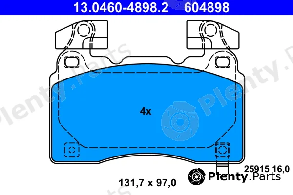 ATE 13.0460-4898.2 — Brake Pad Set, disc brake