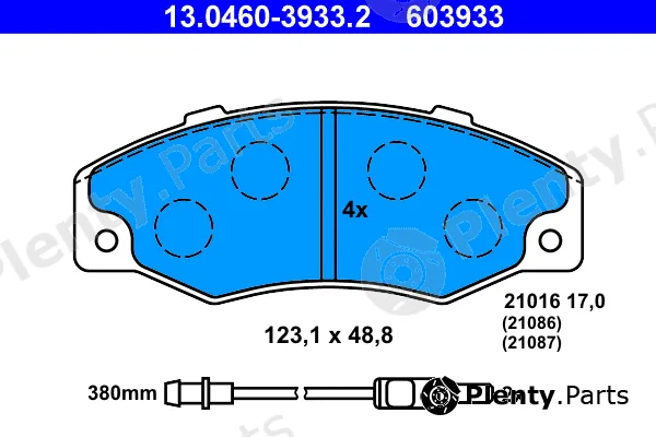 ATE 13.0460-3933.2 — Brake Pad Set, disc brake