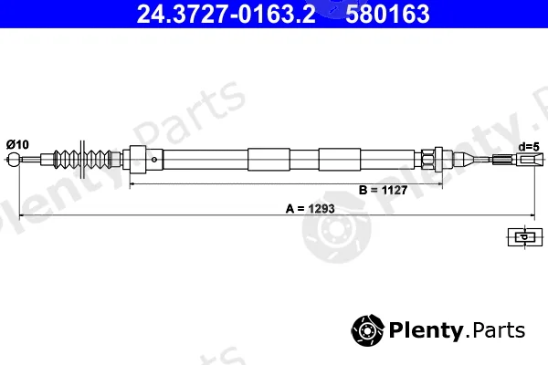 ATE 24.3727-0163.2 — Cable Pull, parking brake
