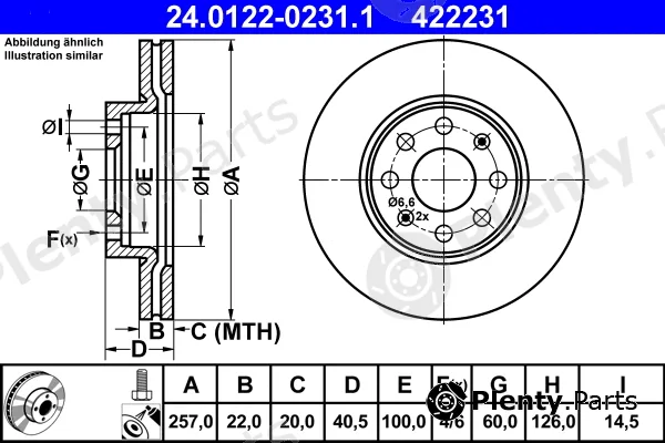 ATE 24.0122-0231.1 — Brake Disc