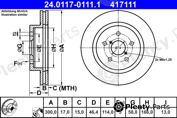 ATE 24.0117-0111.1 — Brake Disc