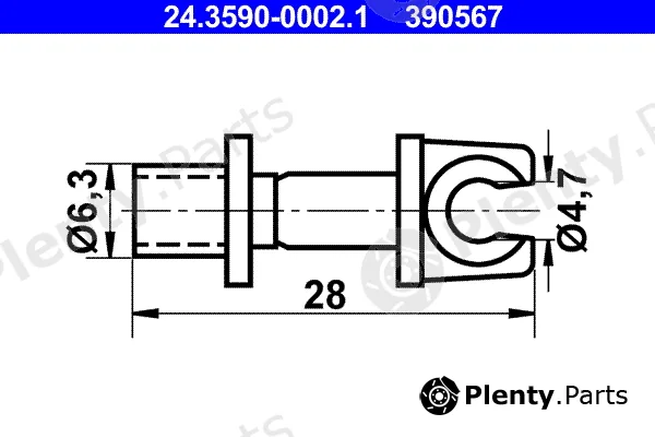 ATE 24.3590-0002.1 — Holder, brake line