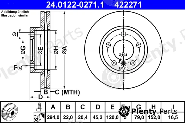 ATE 24.0122-0271.1 — Brake Disc